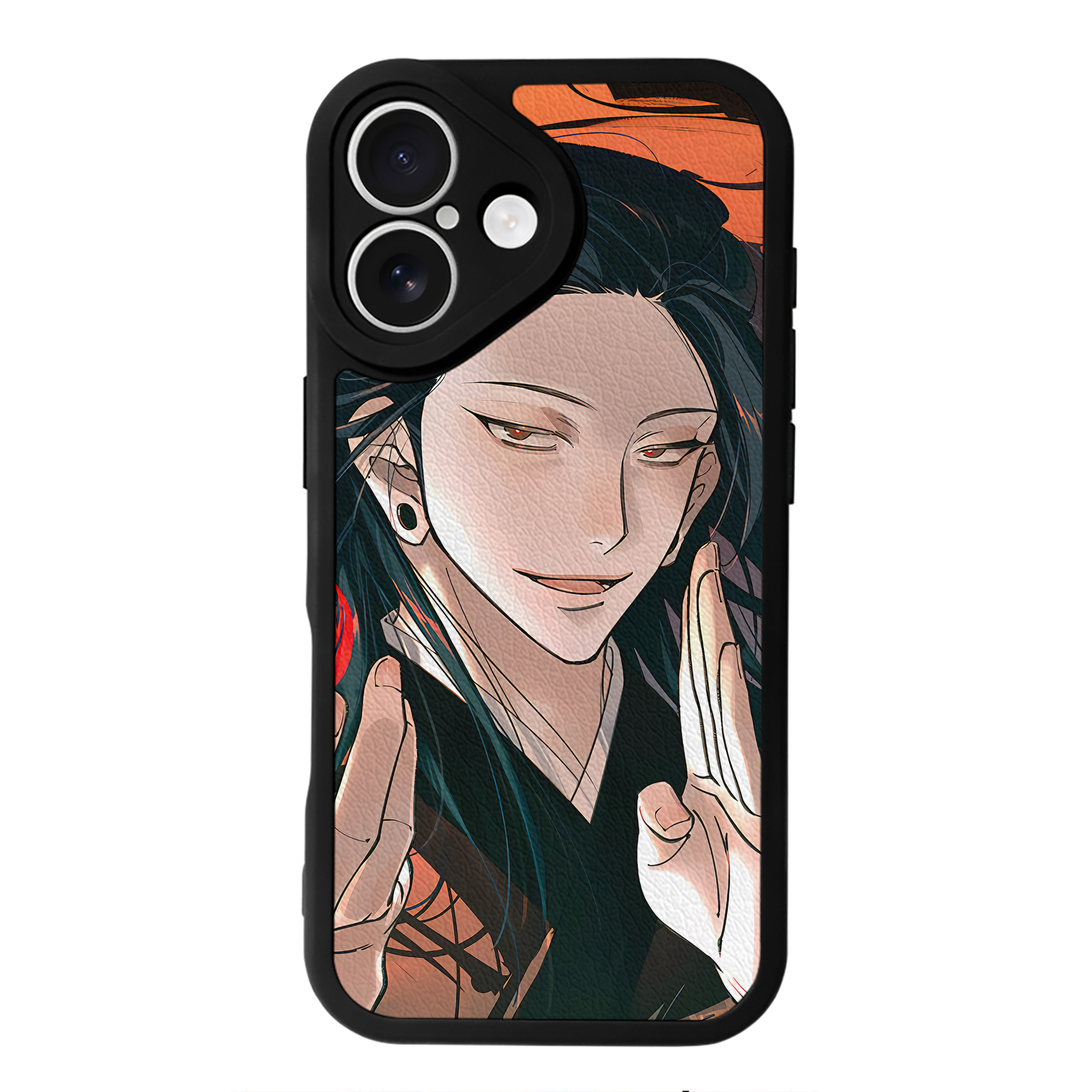 （画像用） 呪術廻戦 Jujutsu Kaisen 【iPhone 16シリーズ対応】シリコンスマホケース（レザー調） 材質：シリコン